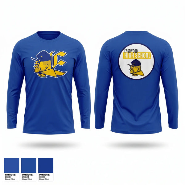 Long Sleeve Performance Shirt, Eastwood High School, Cross Country, Teamtime, Team time, sublimation, custom sports apparel, team uniforms, spirit wear, spiritwear, sports uniforms, custom shirts, team store, custom team store, fundraiser sports, apparel fundraiser