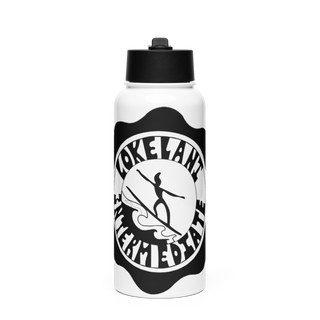 Lokelani Stainless Steel Water Bottle with a Straw Lid