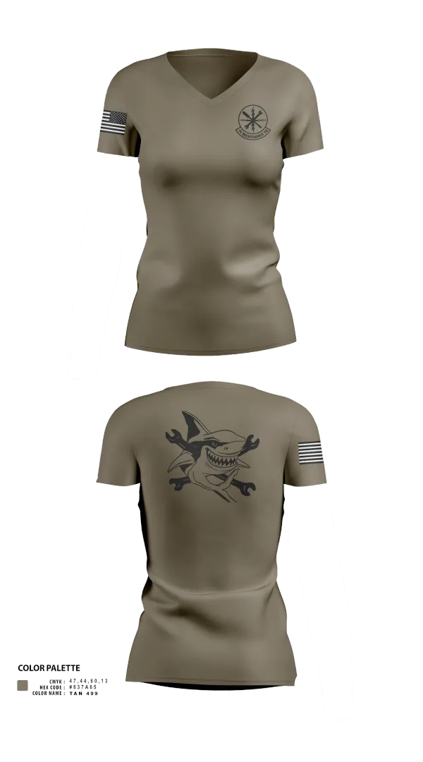 Womens Short Sleeve Vneck Shirt, 15 Maintenance Squadron, Air Force, Teamtime, Team time, sublimation, custom sports apparel, team uniforms, spirit wear, spiritwear, sports uniforms, custom shirts, team store, custom team store, fundraiser sports, apparel fundraiser