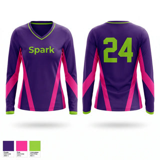 Womens Long Sleeve Vneck Shirt, Spark, Softball, Teamtime, Team time, sublimation, custom sports apparel, team uniforms, spirit wear, spiritwear, sports uniforms, custom shirts, team store, custom team store, fundraiser sports, apparel fundraiser