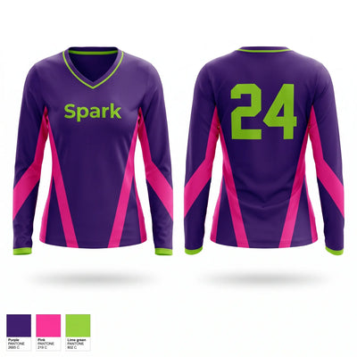 Spark Women's Long Sleeve V-neck Shirt - 1