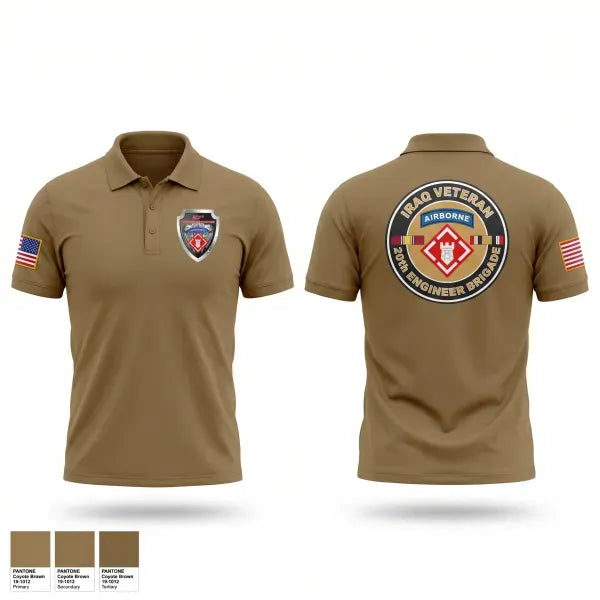 Short Sleeve Performance Polo, 20th Airborne Engineer, Army, Teamtime, Team time, sublimation, custom sports apparel, team uniforms, spirit wear, spiritwear, sports uniforms, custom shirts, team store, custom team store, fundraiser sports, apparel fundraiser