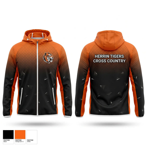 Windbreaker, HERRIN TIGERS, Cross Country, Teamtime, Team time, sublimation, custom sports apparel, team uniforms, spirit wear, spiritwear, sports uniforms, custom shirts, team store, custom team store, fundraiser sports, apparel fundraiser