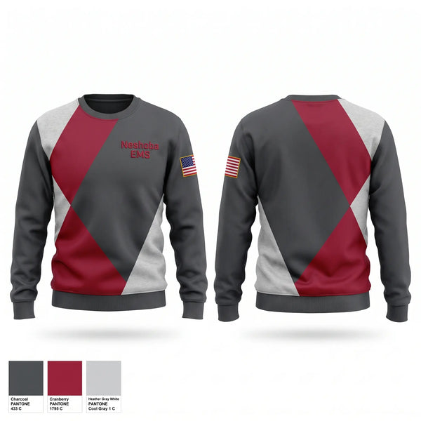 Crew Neck Sweatshirt, Neshoba EMS, EMS/EMT, Teamtime, Team time, sublimation, custom sports apparel, team uniforms, spirit wear, spiritwear, sports uniforms, custom shirts, team store, custom team store, fundraiser sports, apparel fundraiser