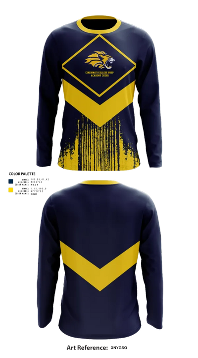 Cincinnati College Prep Academy Cheer 92441891 Long Sleeve Performance Shirt 50