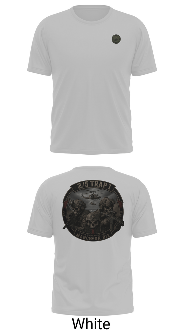 Old School Cotton Feel Shirt, 2/5 TRAP 1, Marines, Teamtime, Team time, sublimation, custom sports apparel, team uniforms, spirit wear, spiritwear, sports uniforms, custom shirts, team store, custom team store, fundraiser sports, apparel fundraiser