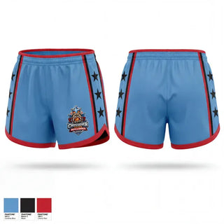 Womens Shorts, Crossover Hoops Bulldoge, Men's Basketball, Teamtime, Team time, sublimation, custom sports apparel, team uniforms, spirit wear, spiritwear, sports uniforms, custom shirts, team store, custom team store, fundraiser sports, apparel fundraiser