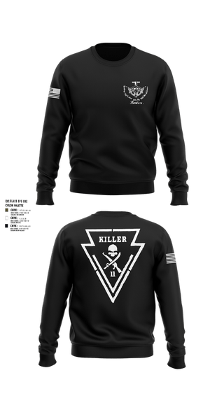 Crew Neck Sweatshirt, Killer Troop 1st PLT, , Teamtime, Team time, sublimation, custom sports apparel, team uniforms, spirit wear, spiritwear, sports uniforms, custom shirts, team store, custom team store, fundraiser sports, apparel fundraiser