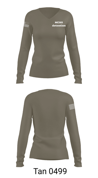Womens Long Sleeve Vneck Shirt, MCSO detention, Police, Teamtime, Team time, sublimation, custom sports apparel, team uniforms, spirit wear, spiritwear, sports uniforms, custom shirts, team store, custom team store, fundraiser sports, apparel fundraiser