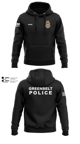Hoodie, Greenbelt Police Department, Police, Teamtime, Team time, sublimation, custom sports apparel, team uniforms, spirit wear, spiritwear, sports uniforms, custom shirts, team store, custom team store, fundraiser sports, apparel fundraiser