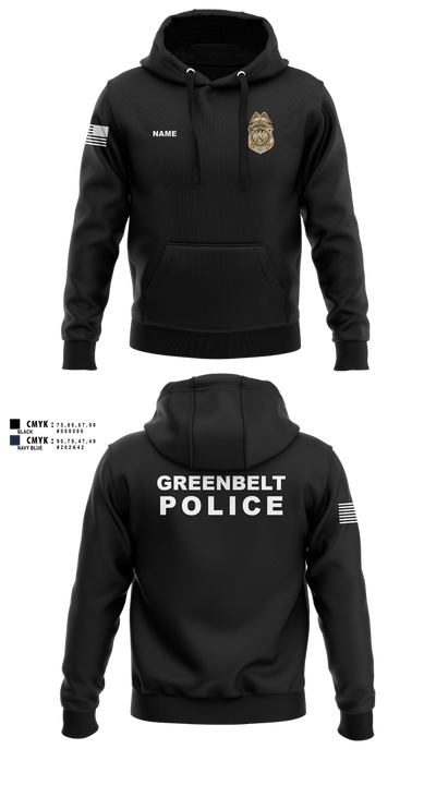 Greenbelt Police Department 4666153 Hoodie - 2