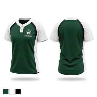 Two Button Softball Jersey, Raritan Valley Community College, Softball, Teamtime, Team time, sublimation, custom sports apparel, team uniforms, spirit wear, spiritwear, sports uniforms, custom shirts, team store, custom team store, fundraiser sports, apparel fundraiser