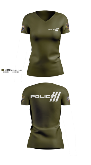 Womens Short Sleeve Vneck Shirt, Inteligencia criminal, Police, Teamtime, Team time, sublimation, custom sports apparel, team uniforms, spirit wear, spiritwear, sports uniforms, custom shirts, team store, custom team store, fundraiser sports, apparel fundraiser