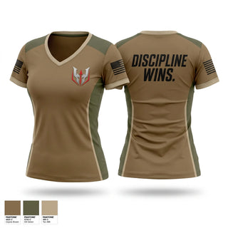 Womens Short Sleeve Vneck Shirt, C-Co 2/7 Cav, Army, Teamtime, Team time, sublimation, custom sports apparel, team uniforms, spirit wear, spiritwear, sports uniforms, custom shirts, team store, custom team store, fundraiser sports, apparel fundraiser