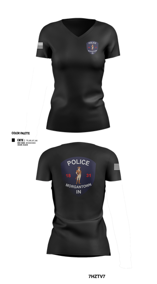 Womens Short Sleeve Vneck Shirt, Morgantown Police Department, Police, Teamtime, Team time, sublimation, custom sports apparel, team uniforms, spirit wear, spiritwear, sports uniforms, custom shirts, team store, custom team store, fundraiser sports, apparel fundraiser