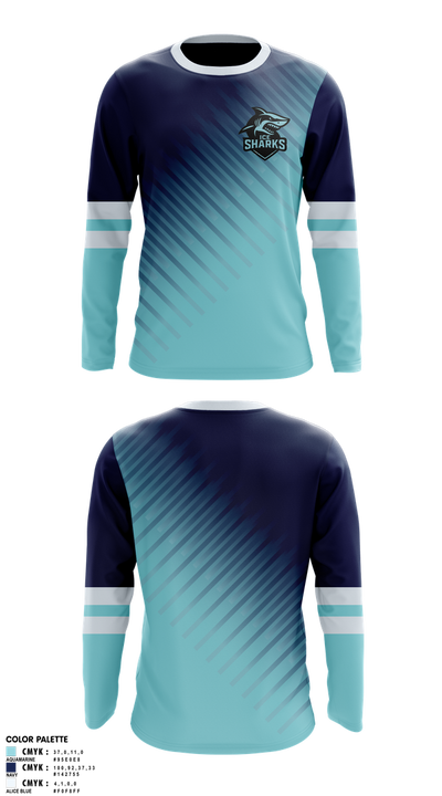 Thunder Sharks 25273691 Long Sleeve Performance Shirt 1