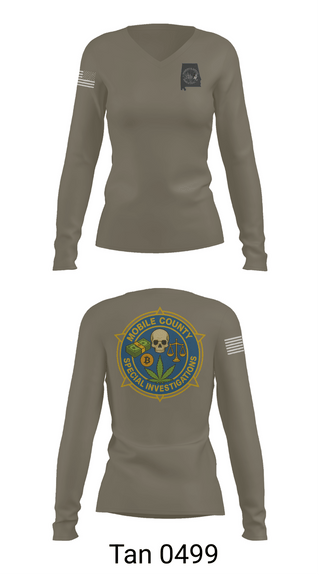Womens Long Sleeve Vneck Shirt, MCSO Special Investigations Unit, Police, Teamtime, Team time, sublimation, custom sports apparel, team uniforms, spirit wear, spiritwear, sports uniforms, custom shirts, team store, custom team store, fundraiser sports, apparel fundraiser