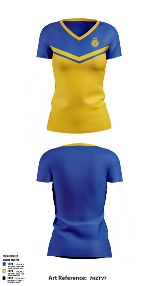 Womens Short Sleeve Vneck Shirt, North Decatur FFA, Spirit Store, Teamtime, Team time, sublimation, custom sports apparel, team uniforms, spirit wear, spiritwear, sports uniforms, custom shirts, team store, custom team store, fundraiser sports, apparel fundraiser