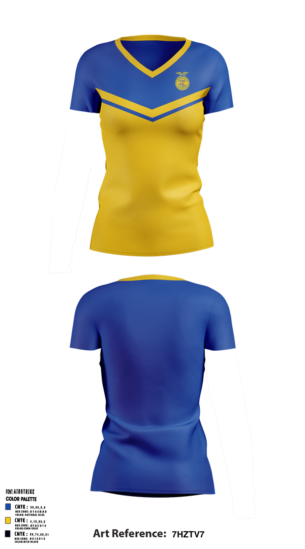 Womens Short Sleeve Vneck Shirt, North Decatur FFA, Spirit Store, Teamtime, Team time, sublimation, custom sports apparel, team uniforms, spirit wear, spiritwear, sports uniforms, custom shirts, team store, custom team store, fundraiser sports, apparel fundraiser