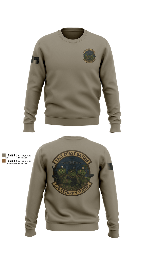 Crew Neck Sweatshirt, 628 Security Forces, Air Force, Teamtime, Team time, sublimation, custom sports apparel, team uniforms, spirit wear, spiritwear, sports uniforms, custom shirts, team store, custom team store, fundraiser sports, apparel fundraiser