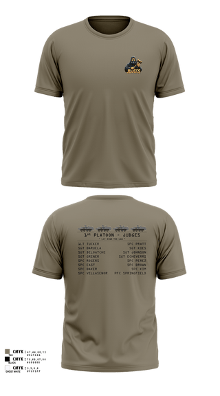 Old School Cotton Feel Shirt, 1st Platoon Judges, 10th Chemical Company, Army, Teamtime, Team time, sublimation, custom sports apparel, team uniforms, spirit wear, spiritwear, sports uniforms, custom shirts, team store, custom team store, fundraiser sports, apparel fundraiser