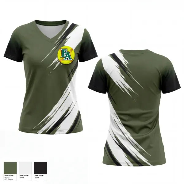 Frederica Academy 42524853 Women's Short Sleeve V-neck Shirt - 1