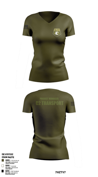 Womens Short Sleeve Vneck Shirt, PM C2 Transport, Army, Teamtime, Team time, sublimation, custom sports apparel, team uniforms, spirit wear, spiritwear, sports uniforms, custom shirts, team store, custom team store, fundraiser sports, apparel fundraiser