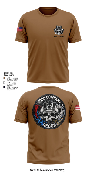 Old School Cotton Shirt, ECHO COMPANY, 3-60TH IN, Army, Teamtime, Team time, sublimation, custom sports apparel, team uniforms, spirit wear, spiritwear, sports uniforms, custom shirts, team store, custom team store, fundraiser sports, apparel fundraiser