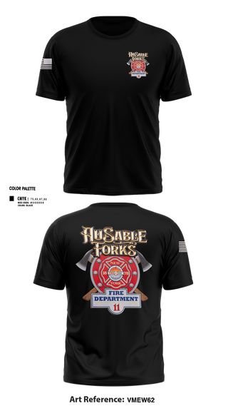 Short Sleeve Performance Shirt, Au Sable Forks, Fire Department, Teamtime, Team time, sublimation, custom sports apparel, team uniforms, spirit wear, spiritwear, sports uniforms, custom shirts, team store, custom team store, fundraiser sports, apparel fundraiser
