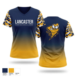 Womens Short Sleeve Vneck Shirt, Lancaster, Baseball, Teamtime, Team time, sublimation, custom sports apparel, team uniforms, spirit wear, spiritwear, sports uniforms, custom shirts, team store, custom team store, fundraiser sports, apparel fundraiser