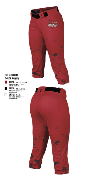 Softball Pants, Lady Cardinals 2K13, Softball, Teamtime, Team time, sublimation, custom sports apparel, team uniforms, spirit wear, spiritwear, sports uniforms, custom shirts, team store, custom team store, fundraiser sports, apparel fundraiser