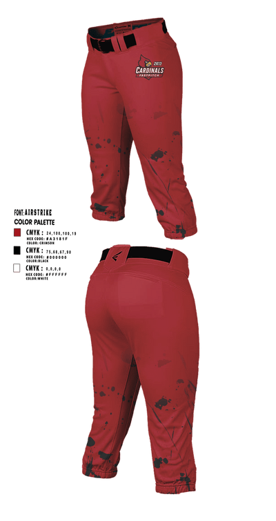 Lady Cardinals 2K13  Softball Pants - 1