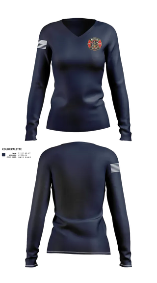 Womens Long Sleeve Vneck Shirt, Northside Fire Rescue, Fire Department, Teamtime, Team time, sublimation, custom sports apparel, team uniforms, spirit wear, spiritwear, sports uniforms, custom shirts, team store, custom team store, fundraiser sports, apparel fundraiser