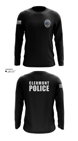 Long Sleeve Performance Shirt, Clermont PD, Police, Teamtime, Team time, sublimation, custom sports apparel, team uniforms, spirit wear, spiritwear, sports uniforms, custom shirts, team store, custom team store, fundraiser sports, apparel fundraiser
