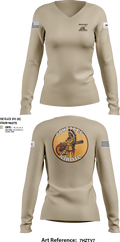 NJROTC Apache Company 29120146 Women's Long Sleeve V-neck Shirt - 100