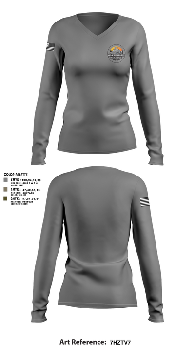 Overboard Marine and RV 25619615 Women's Long Sleeve V-neck Shirt - 50