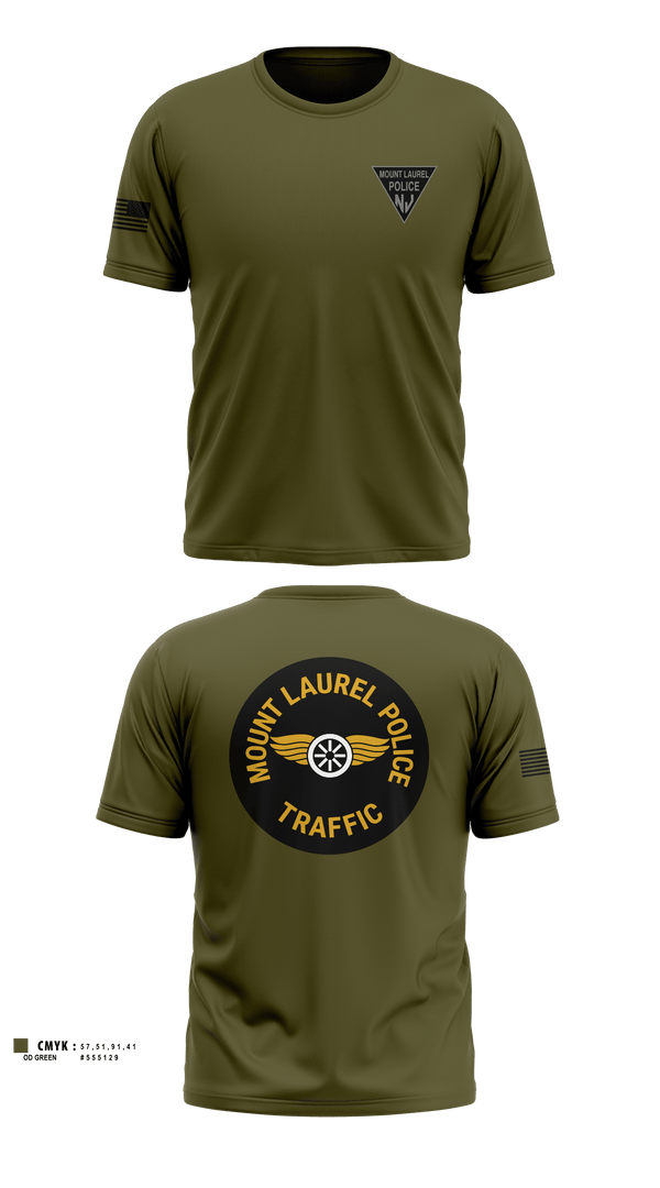 Old School Cotton Feel Shirt, Mount Laurel NJ Police Traffic Bureau, Police, Teamtime, Team time, sublimation, custom sports apparel, team uniforms, spirit wear, spiritwear, sports uniforms, custom shirts, team store, custom team store, fundraiser sports, apparel fundraiser