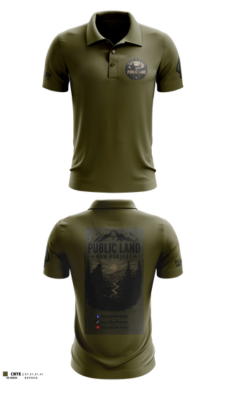 Short Sleeve Performance Polo, Public Land Bow Hunters, , Teamtime, Team time, sublimation, custom sports apparel, team uniforms, spirit wear, spiritwear, sports uniforms, custom shirts, team store, custom team store, fundraiser sports, apparel fundraiser