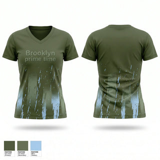 Womens Short Sleeve Vneck Shirt, Brooklyn prime time, Men's Basketball, Teamtime, Team time, sublimation, custom sports apparel, team uniforms, spirit wear, spiritwear, sports uniforms, custom shirts, team store, custom team store, fundraiser sports, apparel fundraiser
