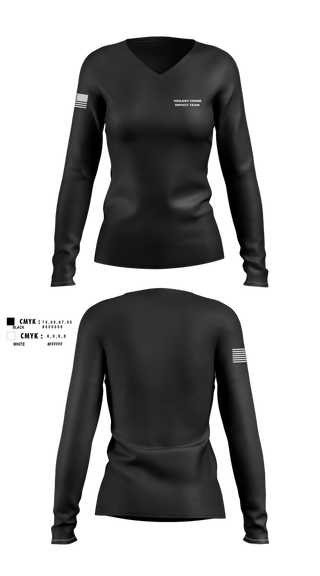 Womens Long Sleeve Vneck Shirt, , Police, Teamtime, Team time, sublimation, custom sports apparel, team uniforms, spirit wear, spiritwear, sports uniforms, custom shirts, team store, custom team store, fundraiser sports, apparel fundraiser