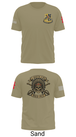Old School Cotton Feel Shirt, 1-105th cavalry, Army, Teamtime, Team time, sublimation, custom sports apparel, team uniforms, spirit wear, spiritwear, sports uniforms, custom shirts, team store, custom team store, fundraiser sports, apparel fundraiser