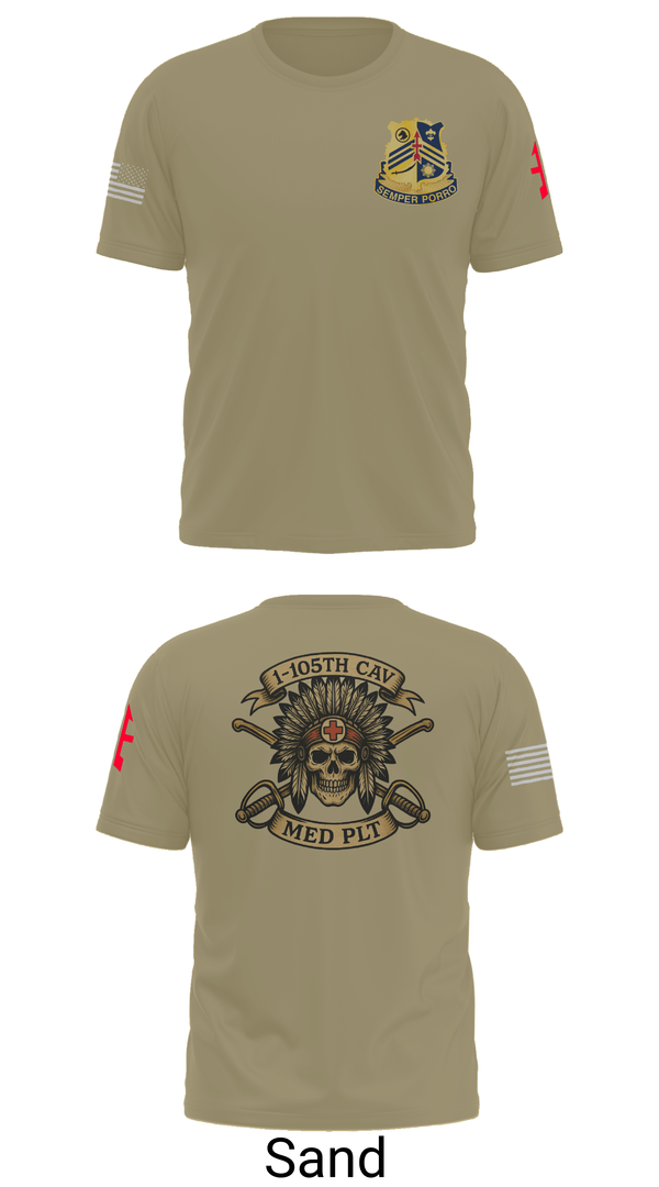 Old School Cotton Feel Shirt, 1-105th cavalry, Army, Teamtime, Team time, sublimation, custom sports apparel, team uniforms, spirit wear, spiritwear, sports uniforms, custom shirts, team store, custom team store, fundraiser sports, apparel fundraiser
