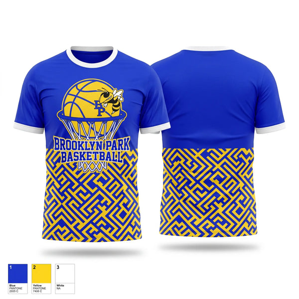 Football Jersey, Brooklyn Park Bees, Men's Basketball, Teamtime, Team time, sublimation, custom sports apparel, team uniforms, spirit wear, spiritwear, sports uniforms, custom shirts, team store, custom team store, fundraiser sports, apparel fundraiser