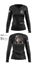 American Enforcement Agency 60396628 Women's Long Sleeve V-neck Shirt - 100