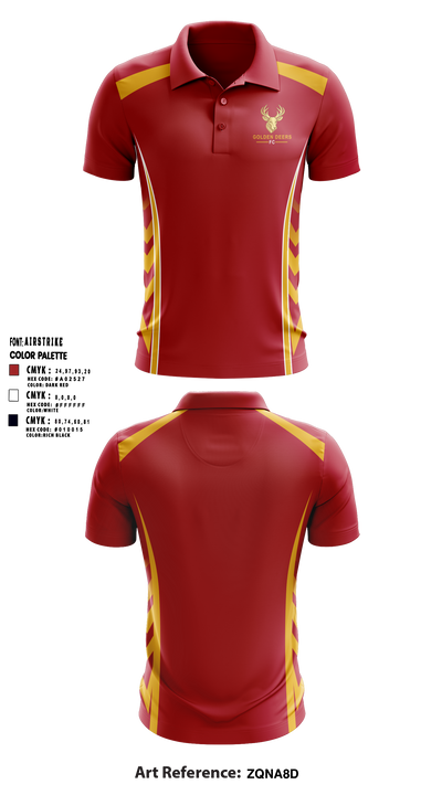 Golden Deers FC 49695783 Short Sleeve Performance Polo - 5