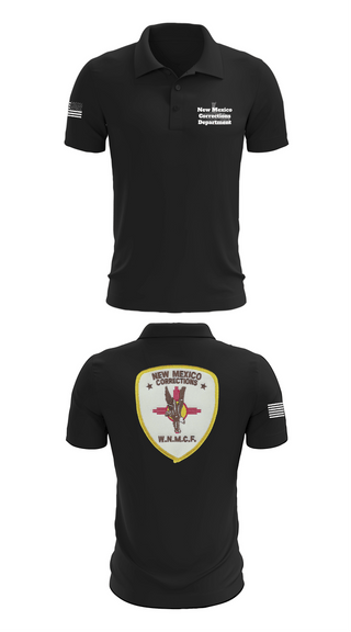 Short Sleeve Performance Polo, New Mexico Corrections Department, Police, Teamtime, Team time, sublimation, custom sports apparel, team uniforms, spirit wear, spiritwear, sports uniforms, custom shirts, team store, custom team store, fundraiser sports, apparel fundraiser