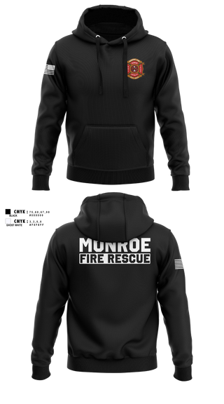 Hoodie, Monroe Fire Rescue, Fire Department, Teamtime, Team time, sublimation, custom sports apparel, team uniforms, spirit wear, spiritwear, sports uniforms, custom shirts, team store, custom team store, fundraiser sports, apparel fundraiser