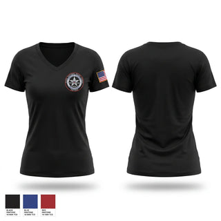 Womens Short Sleeve Vneck Shirt, US Marshals PNVOTF, Police, Teamtime, Team time, sublimation, custom sports apparel, team uniforms, spirit wear, spiritwear, sports uniforms, custom shirts, team store, custom team store, fundraiser sports, apparel fundraiser