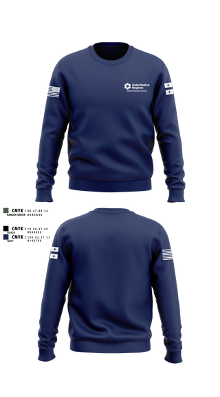Crew Neck Sweatshirt, GMR Georgia Honor Guard, EMS/EMT, Teamtime, Team time, sublimation, custom sports apparel, team uniforms, spirit wear, spiritwear, sports uniforms, custom shirts, team store, custom team store, fundraiser sports, apparel fundraiser