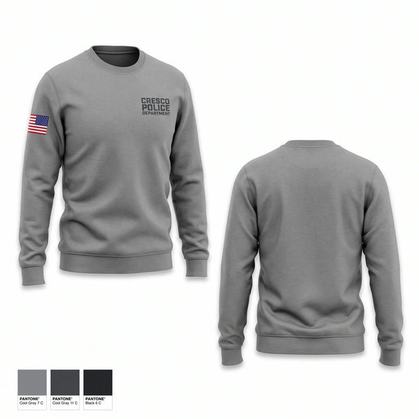 Crew Neck Sweatshirt, Cresco Police Department, Police, Teamtime, Team time, sublimation, custom sports apparel, team uniforms, spirit wear, spiritwear, sports uniforms, custom shirts, team store, custom team store, fundraiser sports, apparel fundraiser